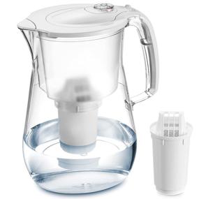 img 4 attached to 💧 Nakii Water Filter Pitcher by Aquaphor - Advanced Ion & Aquelen Filtration System, Durable Filter, Chlorine & Lead Removal, Heavy Metal Filtration, Lime-scale Reduction, Filter Change Indicator, 17 Cup