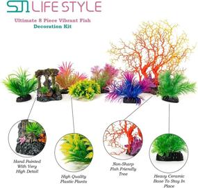 img 3 attached to 🐠 Enhance Your Aquarium with 8 Vibrant Fish Tank Decorations!