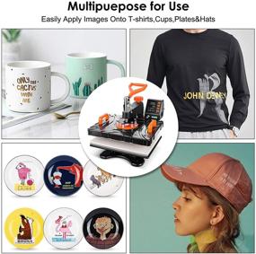 img 3 attached to 🔥 Efficient and Versatile 8 in 1 Swing Away Clamshell Printing Sublimation Heat Press for T-Shirt Hat Cap Mug Plate