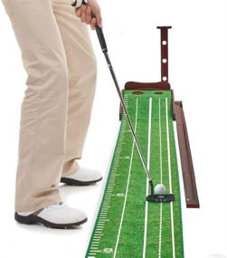 img 1 attached to ⛳️ Wekin Putting Green: Premium Indoor Mini Golf Mat with Automatic Ball Return - Enhance Your Golf Game with Non-Wrinkle Crystal Velvet & Non-Slip Surface - Top-notch Golf Practice Equipment