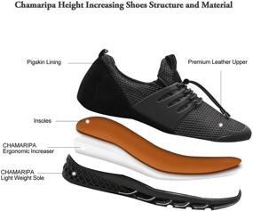 img 1 attached to 👟 CHAMARIPA Lift Sneakers: Elevate Your Style with Men's Height Increasing Shoes