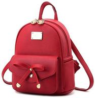 🎒 women's leather fashion backpack with bowknot - handbags, wallets, and fashionable backpacks logo