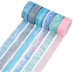 img 4 attached to 🎁 Molshine Set of 6 Rolls (7.6yd/roll) Natural Color Washi Masking Tape for Planner DIY, Bullet Journal Decoration, Gift Wrapping, Scrapbook - Nordic Crafts Tape, Adhesive Tape (Width:5/8")