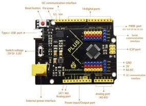 img 3 attached to 🔧 Улучшенная плата KEYESTUDIO Plus для Arduino UNO R3 со шнуром Type-C USB, увеличенным током выхода 3.3V 5V 1.5A, передовая контроллерная плата