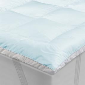 img 1 attached to BioPEDIC Memory Cloud Gel Infused Memoryfoam & Fiber Topper, King, White: Enhance Your Sleeping Experience with Luxurious Comfort