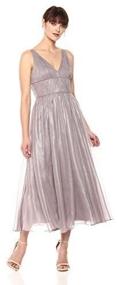 img 1 attached to Timeless Elegance: Vera Wang Women's Sleeveless Tea Length Cocktail Dress