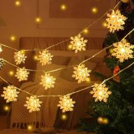 🎄 illuminate your christmas with battery operated snowflake string lights – perfect for indoor and outdoor decorations! логотип