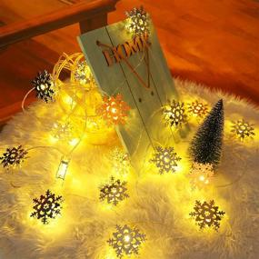 img 3 attached to 🎄 Illuminate Your Christmas with Battery Operated Snowflake String Lights – Perfect for Indoor and Outdoor Decorations!