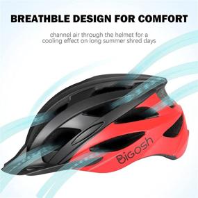 img 3 attached to 🚲 BiGosh Bike Helmet with Chain Lock & Detachable Visor- Lightweight Cycling Helmet for Adults & Teens, Adjustable Size 57-61cm