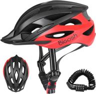 🚲 bigosh bike helmet with chain lock & detachable visor- lightweight cycling helmet for adults & teens, adjustable size 57-61cm logo