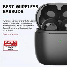 img 3 attached to 🎧 Беспроводные наушники EarFun Air True Wireless: 4-мик Bluetooth 5.0 с сенсорным управлением, USB-C и беспроводная зарядка, глубокий бас, наушники с датчиком в ухе, время воспроизведения 35 часов - черные