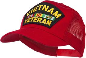 img 3 attached to 🎩 E4Hats.com Vietnam Veteran Military Patched Mesh Back Hat