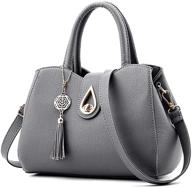 👜 pahajim leather satchel shoulder handbags - stylish women's totes with wallets logo