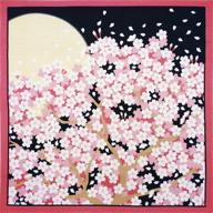 furoshiki small size flower scene wrapping cloth cherry blossoms at night 01 logo