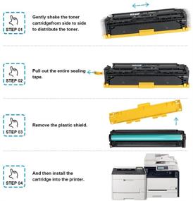 img 2 attached to INK E-SALE Remanufactured Toner Cartridge Replacement for Canon CRG131H CRG 131 131H Toner - Canon ImageClass LBP7100Cn LBP7110Cw MF624Cw MF628Cw MF623Cn MF8280Cw MF8230Cn Printer (4-Pack BK C M Y)