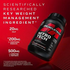 img 1 attached to 🏋️ Белковый порошок для похудения - MuscleTech Nitro-Tech Ripped, Магистральный изолят сывороточного протеина с эффектом сушки, шоколад, 4 фунта (42 порции), для мужчин и женщин