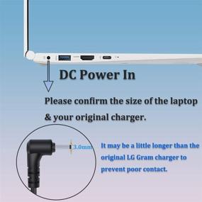 img 3 attached to 🔌 19V AC Charger for LG Gram Laptops: Compatible with 13.3", 14", 15", 17" Series - High-Quality Power Supply Cord