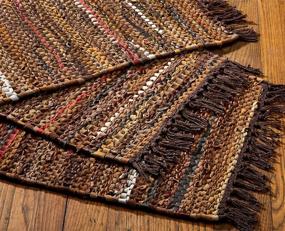 img 2 attached to 🍽️ Handwoven Recycled Tucson Leather Placemats: Enhance Your Dining Experience