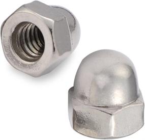 img 4 attached to 20 PCS Stainless Steel 18-8 (304) Plain Finish Acorn Cap Nuts, 3/8-16 Size