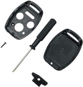 img 2 attached to Чехол для ключа Olivine Auto 4 кнопки для Honda Accord Civic Ex Pilot Keyless Entry Remote Key Shell (только чехол для ключа без лезвия) (4 кнопки - 1 шт.)