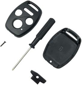 img 3 attached to Чехол для ключа Olivine Auto 4 кнопки для Honda Accord Civic Ex Pilot Keyless Entry Remote Key Shell (только чехол для ключа без лезвия) (4 кнопки - 1 шт.)