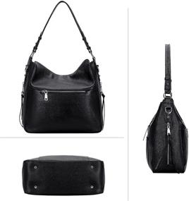 img 2 attached to Handbags Shoulder Crossbody O171E Black Women's Handbags & Wallets and Hobo Bags