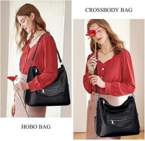 img 3 attached to Handbags Shoulder Crossbody O171E Black Women's Handbags & Wallets and Hobo Bags