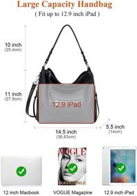 img 1 attached to Handbags Shoulder Crossbody O171E Black Women's Handbags & Wallets and Hobo Bags