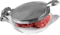 🍔 4.5in nonstick cast aluminum pro-grade burger press – easily makes 1/4 lb ground beef or sausage patties for perfectly round hamburgers. quick & easy for barbecues, meal prep & grill logo