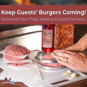 img 1 attached to 🍔 4.5in Nonstick Cast Aluminum Pro-Grade Burger Press – Easily Makes 1/4 Lb Ground Beef or Sausage Patties for Perfectly Round Hamburgers. Quick & Easy for Barbecues, Meal Prep & Grill