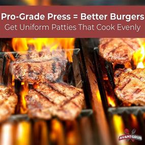 img 2 attached to 🍔 4.5in Nonstick Cast Aluminum Pro-Grade Burger Press – Easily Makes 1/4 Lb Ground Beef or Sausage Patties for Perfectly Round Hamburgers. Quick & Easy for Barbecues, Meal Prep & Grill