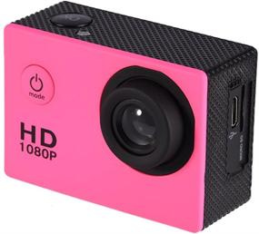 img 2 attached to Action Camera 12MP Waterproof 30M Outdoor Sports Video DV Camera 1080P Full HD LCD Mini Camcorder With 900MAh Rechargeable Batteries And Mounting Accessories Kits(Pink)