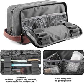 img 3 attached to SEEMEROAD Men's Travel Toiletry Bag: Water-Resistant Dopp Kit in Gray