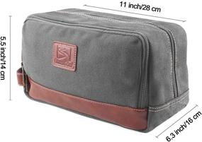 img 2 attached to SEEMEROAD Men's Travel Toiletry Bag: Water-Resistant Dopp Kit in Gray