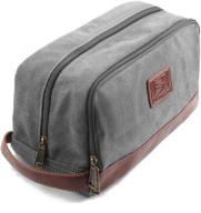 seemeroad men's travel toiletry bag: water-resistant dopp kit in gray logo