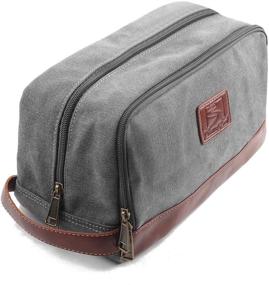 img 4 attached to SEEMEROAD Men's Travel Toiletry Bag: Water-Resistant Dopp Kit in Gray