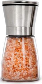 img 4 attached to 🧂 Premium Stainless Steel Salt or Pepper Grinder - Adjustable Ceramic Sea Salt or Pepper Grinder - Short Glass Salt or Pepper Shakers - Pepper Mill or Salt Mill with Ebook