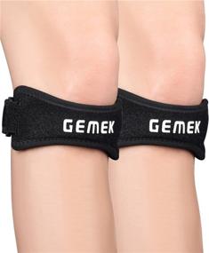 img 4 attached to 💪 GEMEK Patella Knee Strap Set & Knee Brace Support: Effective Pain Relief and Stabilizer for Running, Soccer, Basketball, Volleyball – Adjustable Tendon Support Strap Band for Osgood-Schlatter