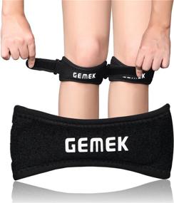 img 3 attached to 💪 GEMEK Patella Knee Strap Set & Knee Brace Support: Effective Pain Relief and Stabilizer for Running, Soccer, Basketball, Volleyball – Adjustable Tendon Support Strap Band for Osgood-Schlatter