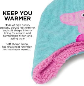 img 2 attached to Winter Hat for Kids, Gloves for Toddlers, Peppa Pig Baby Beanie - Suitable for Girls Ages 2-4