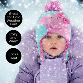 img 3 attached to Winter Hat for Kids, Gloves for Toddlers, Peppa Pig Baby Beanie - Suitable for Girls Ages 2-4