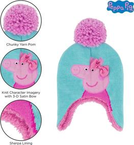 img 1 attached to Winter Hat for Kids, Gloves for Toddlers, Peppa Pig Baby Beanie - Suitable for Girls Ages 2-4