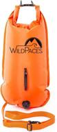 🏊 wildpaces swim buoy tow float backpack: 28l dry bag waterproof, high visibility orange логотип