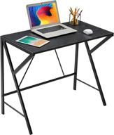 🖥️ aingoo small computer desk 35’’ kids writing study desk with sturdy k-shaped legs - compact modern pc desk for home office, perfect for small spaces - black логотип