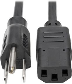 img 4 attached to 💻 Tripp Lite Standard 10A Computer Power Cord - 18AWG, 20-ft - NEMA 5-15P to IEC-320-C13 - Black (P006-020)