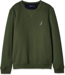 img 4 attached to Nautica Fleece Sweatshirt Forest Large Men's Clothing