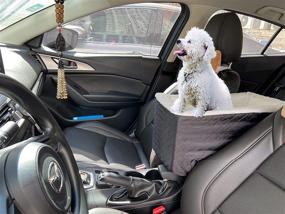 img 4 attached to 🐶 Ximei Pet Dog Console Car Seat: Secure, Safe Travel Seat for Small Pets & Cats in SUVs