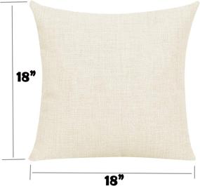 img 3 attached to 🛋️ JUSTRY 4 PCS Sublimation Blanks Linen Pillow Cases Cushion Cover Throw Pillow Covers 18 x 18 Inch for Heat Press Printing Sofa Couch with Hidden Zippers DIY Blanks Pillow Case No Pillow Insert