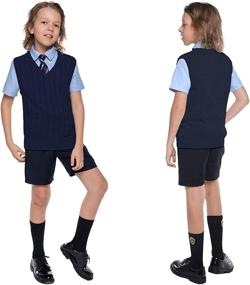 img 2 attached to 👕 Benito Benita Boys' Clothing V Neck Sweater in Uniform Style at Sweaters