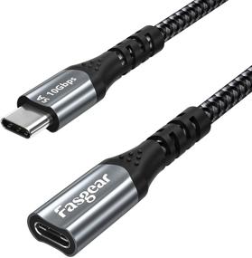 img 4 attached to Удлиненный кабель USB-C, Fasgear 6 футов USB 3.1 Gen 2 Тип-С мужской к женскому 10Gbps - 💻 Поддерживает вывод 4K видео и аудио - Совместим с портом Thunderbolt 3, MacBook Pro, Dell XPS, Switch (1,8 м, черный)